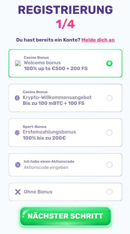 Slotspalast Anmeldung